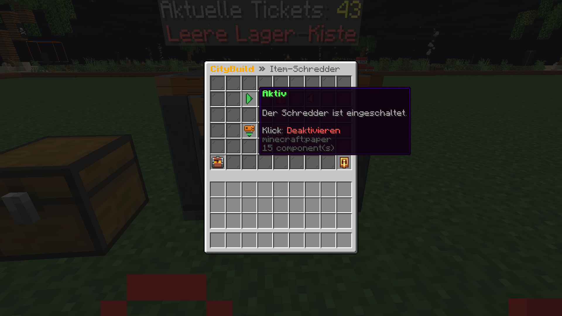 Schredder aktivieren
