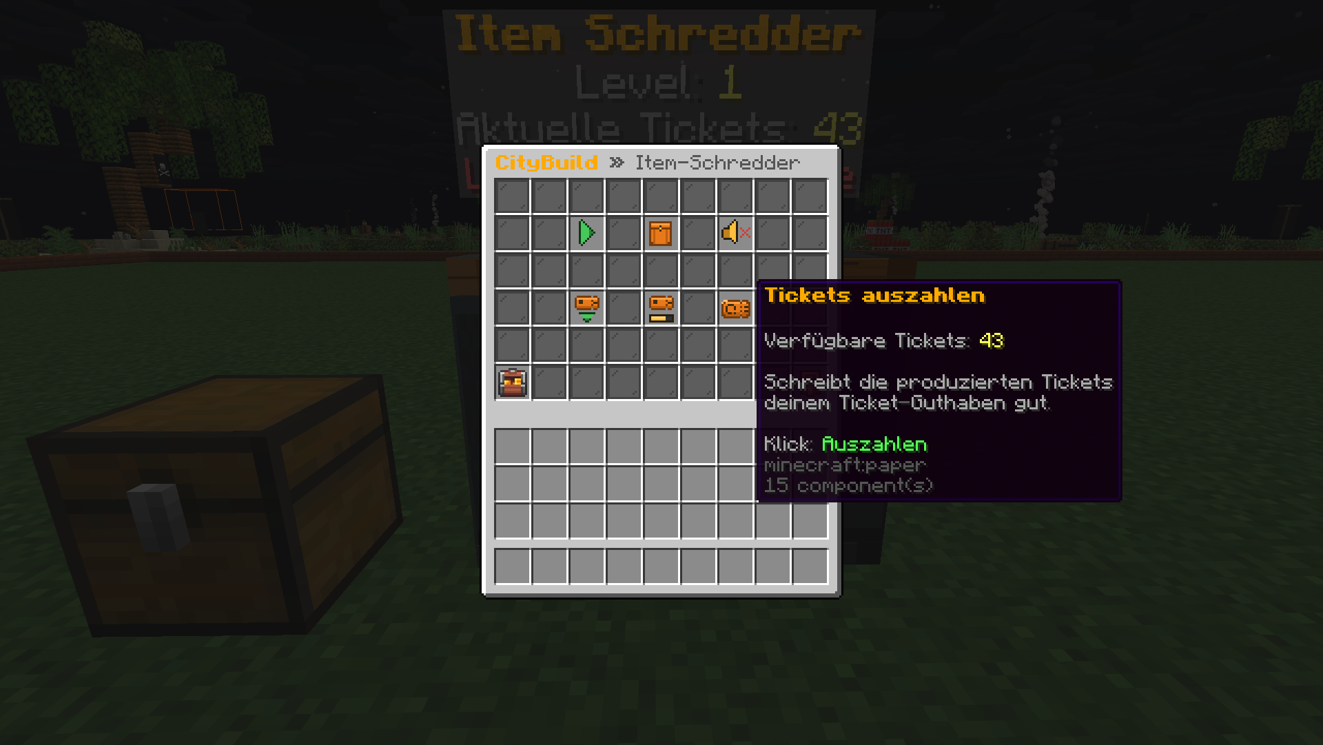 Tickets auszahlen